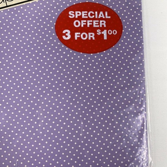 Vintage Artfaire All Occasion Lavender Polka Dot Gift Wrap Sheets Two 20" x 30" - Picture 6 of 7